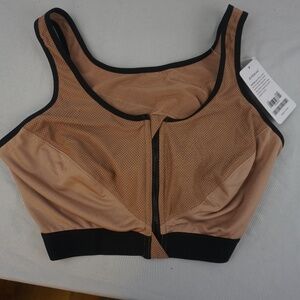 SYROKAN Women's Zip Front High Impact Wireless Racerback Front Zipper Sports Bra